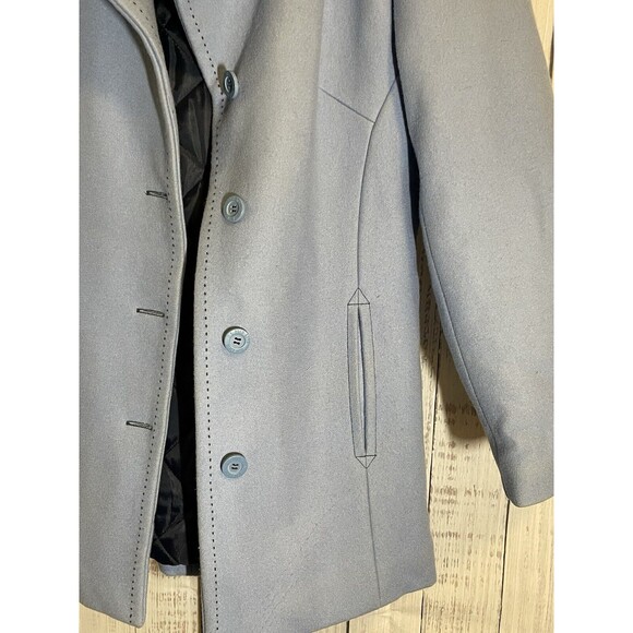 Us Polo Assn Blue Peacoat Wool Blend Hooded Size 10/12 Women’s - Picture 3 of 6